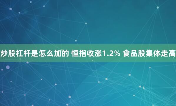 炒股杠杆是怎么加的 恒指收涨1.2% 食品股集体走高