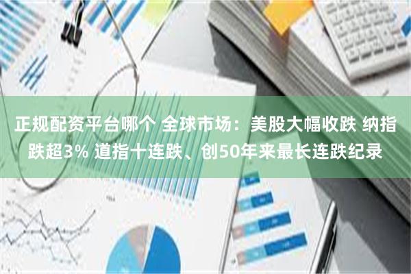 正规配资平台哪个 全球市场：美股大幅收跌 纳指跌超3% 道指十连跌、创50年来最长连跌纪录