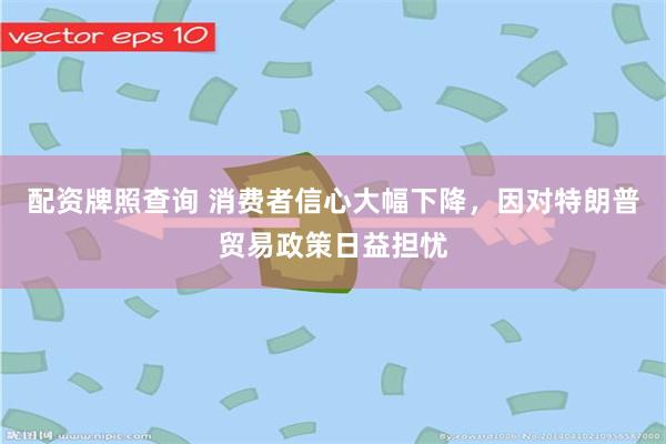 配资牌照查询 消费者信心大幅下降，因对特朗普贸易政策日益担忧